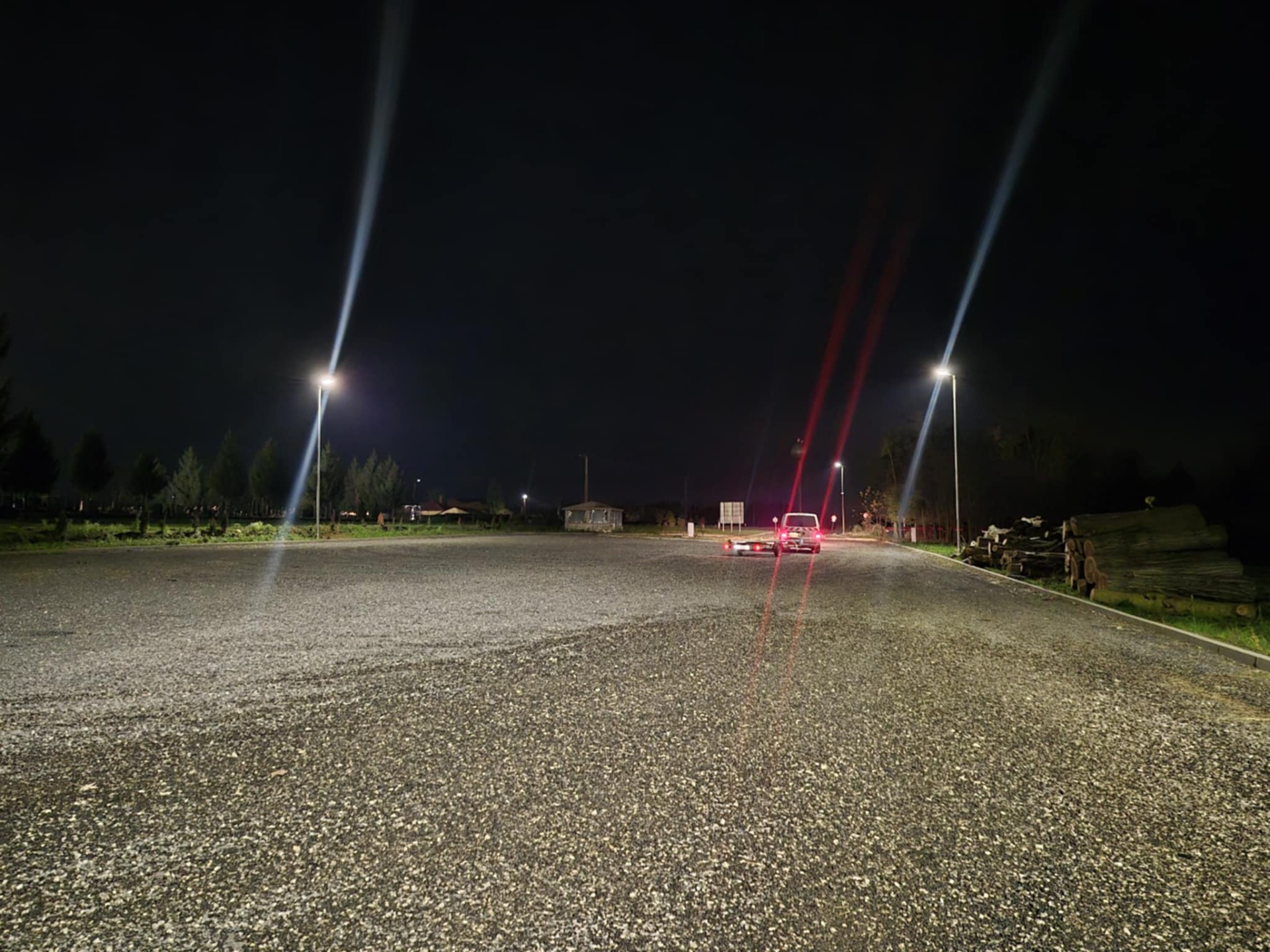 parkolókba, ipari területre